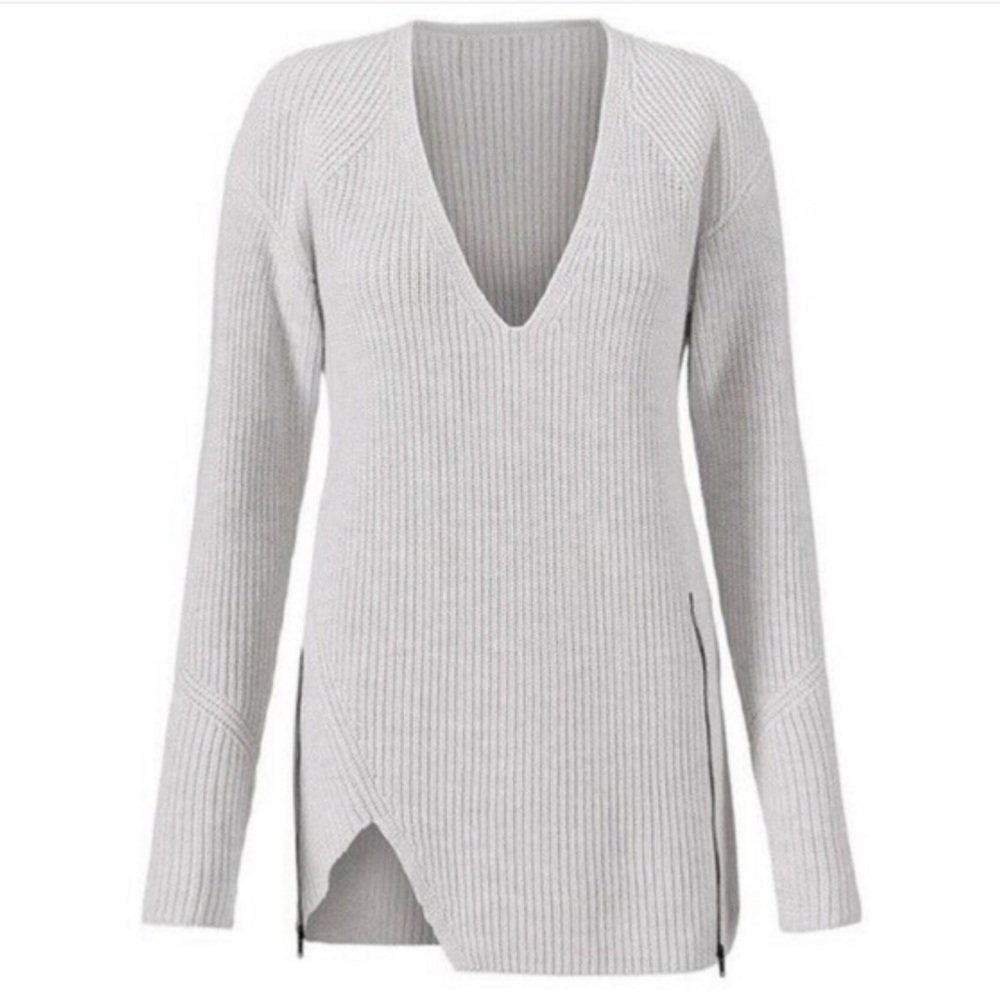 CAbi Gray Tunic Sweater NWOT